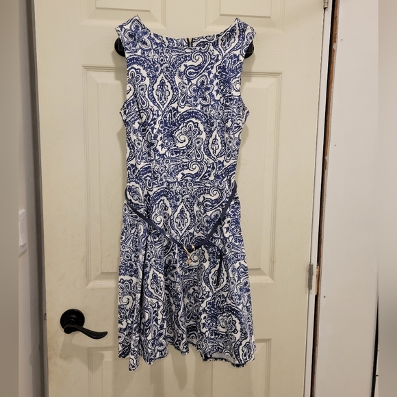 Suzy shiermedium blue & white dress - Picture 1 of 5